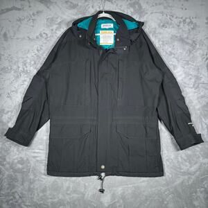 Vintage Sportif USA Gore-Tex Ski Jacket Black Teal Made in Hong Kong Size M